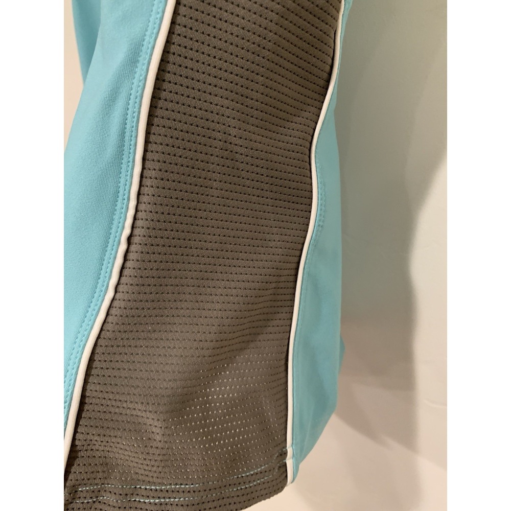 Nike Fit Dry Athletic Tank Top Teal Blue Grey Mesh Panel Racerback Sz M Gorpcore - Picture 4 of 8